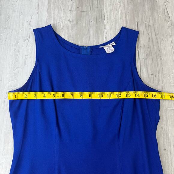 Vintage Y2K Sleeveless Crew Neck Knee Length Sheath Dress Size 6P Petite - Picture 8 of 14